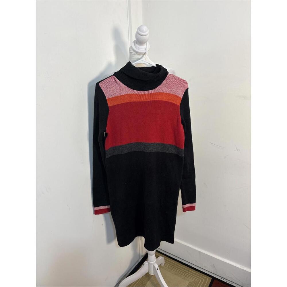 Free People Winter Break Turtleneck Sweater Dresssz Small Colorblock Mini